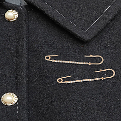 10 шт. брошь-булавка со стразами&nbsp;JEWB-LP0005-01