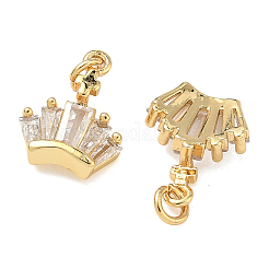 Латунные микропаве прозрачные кубические циркониевые подвески&nbsp;KK-A291-31G
