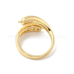 Латунные микрофибровые кубические цирконии чашки колец оправы&nbsp;KK-B166-02G