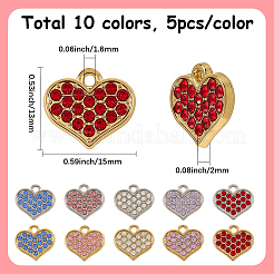 50шт 10 цвета подвески из цинкового сплава&nbsp;FIND-SC0020-63