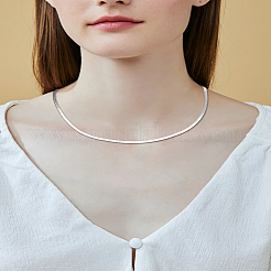 1 шт. 3 мм плоская цепочка-змейка из нержавеющей стали&nbsp;NJEW-LP0007-06