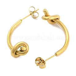 Серьги-гвоздики из нержавеющей стали 304 с ионным покрытием (IP)&nbsp;EJEW-H013-20G