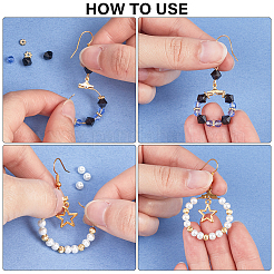 Набор для самостоятельного изготовления латунных сережек-колец&nbsp;KK-SP0002-08A