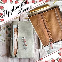 6 шт. подвеска-закладка из листового сплава&nbsp;HJEW-SC0001-83