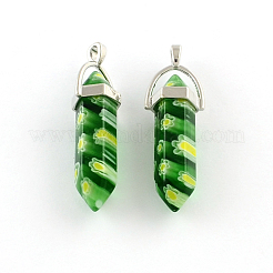 MILLEFIORI стеклянные подвески с фурнитурами сплава LK-R008-M01