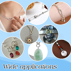 4 шт. 2 стиля 925 кольца с пружинным затвором из стерлингового серебра&nbsp;STER-PH0004-32S