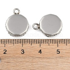 Подвеска-кабошон из не тускнеющей нержавеющей стали 304&nbsp;STAS-Z070-01P-02