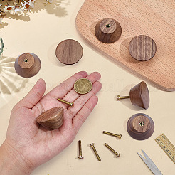 Круглая ручка для ящика из орехового дерева&nbsp;AJEW-WH0816-327