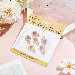 6 шт. латунные подвески с микропаве из прозрачного кубического циркония класса ААА&nbsp;KK-BBC0015-32B