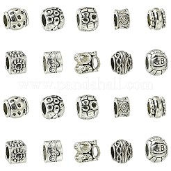 100шт 10 стиля европейские бусины из сплава в тибетском стиле&nbsp;FIND-CJ0003-72