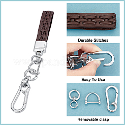 2 комплект 2-х цветных брелоков из коровьей кожи&nbsp;DIY-WR0001-64