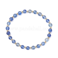 Браслеты из синтетических косточек арбуза и круглых стеклянных бусин для мужчин и женщин&nbsp;BJEW-JB12386-02