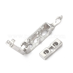 925 застежка-твистер из стерлингового серебра с кубическим цирконием&nbsp;STER-WH0007-28C-P