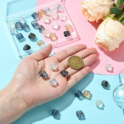 35шт. 7 набора стеклянных бусин для гальванопокрытия&nbsp;GLAA-YW0003-97