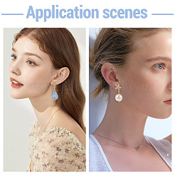 8 шт. фурнитура для сережек-гвоздиков из латуни 2 цветов с микропаве из кубического циркония&nbsp;KK-TA0002-62