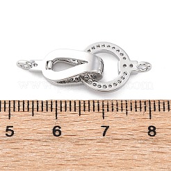 Латунь прозрачный кубический цирконий застегивается на застежки&nbsp;KK-Z078-39P