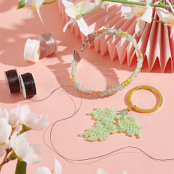 4 рулон 4-х цветных полиэстеровых ниток со специальным покрытием для бисера&nbsp;OCOR-PH0002-65