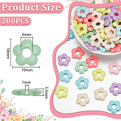 200шт акриловая рамка для бусин&nbsp;MACR-UN0001-04