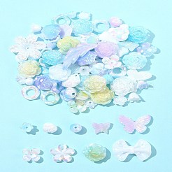 Радужное переливчатое покрытие акриловыми бусинами&nbsp;OACR-FS0001-99B