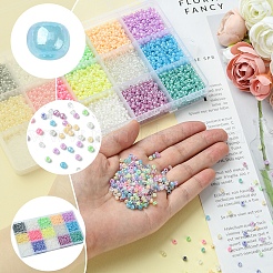 225 г 15-х цветных стеклянных бусин&nbsp;SEED-FS0001-35