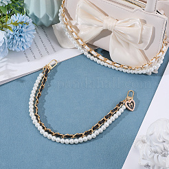 Ремешок для телефона из искусственной кожи и пластика с жемчугом&nbsp;AJEW-WH20048-12D