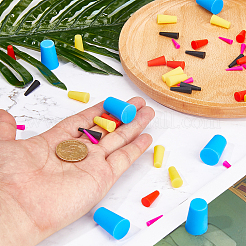 115 шт. 5-х стильная сплошная силиконовая заглушка для пробирки&nbsp;AJEW-GF0006-92