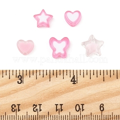 200шт 5 стиля прозрачные акриловые бусины&nbsp;TACR-FS0001-54A