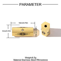 Бусины из нержавеющей стали 304&nbsp;STAS-OY010-86G