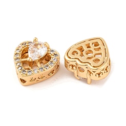 Латунные микропаве из прозрачного кубического циркония&nbsp;KK-S389-23G