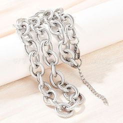 Цепочки из текстурированной проволоки толщиной 13 мм из нержавеющей стали 304&nbsp;NJEW-Z105-02P