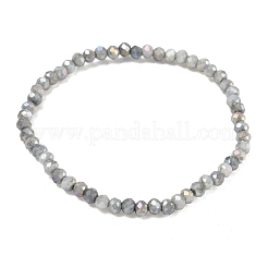 Женские эластичные браслеты из граненого стекла rondelle цвета ab&nbsp;BJEW-PH01822-02