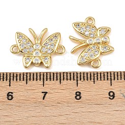 Шармы-соединители из латуни с паве из кубического циркония&nbsp;KK-L251-15G