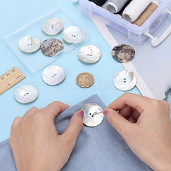 20 шт. пуговицы из натуральной ракушки с 2 отверстиями&nbsp;BUTT-PH0001-75