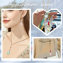 40шт 4 цвета радужного радужного покрытия акриловые подвески&nbsp;MACR-CJ0001-59