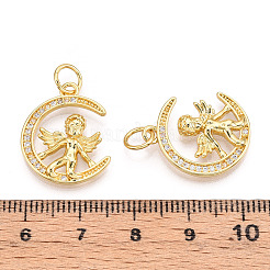 Латунные микро проложить кубического циркония крест подвески&nbsp;ZIRC-T016-01G