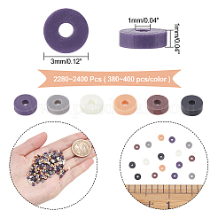 6 нить 6 цвета бусины из полимерной глины ручной работы&nbsp;CLAY-AR0001-19