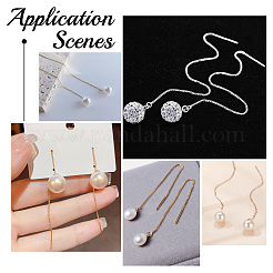 10 шт. латунные серьги-гвоздики&nbsp;KK-BBC0004-09P