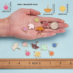 42шт 21 цвета подвески из цинкового сплава с эмалью&nbsp;ENAM-BY0001-03