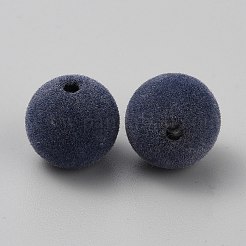 Флокированные пластиковые бусины&nbsp;KY-WH20003-06C