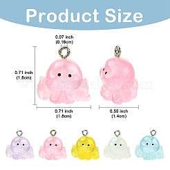 10шт 5 цвета подвески из смолы&nbsp;RESI-YW0004-82