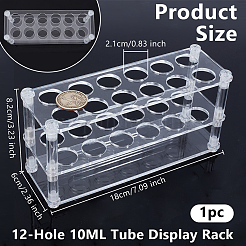 Акриловые многоцелевые колориметрические стеллажи для цилиндрических трубок&nbsp;AJEW-WH0678-65