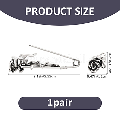 1 пара булавок для килта из цинкового сплава&nbsp;JEWB-FH0002-44AG