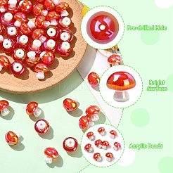 50 шт. Непрозрачные акриловые бусины&nbsp;OACR-CJ0002-59