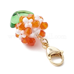 Стеклянные подвески в виде цветов&nbsp;HJEW-MZ00218-02