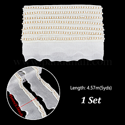 Шифоновая эластичная плиссированная кружевная отделка&nbsp;OCOR-WH0105-076