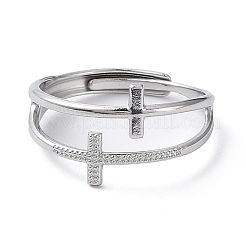 Кольца из полой крестообразной регулируемой стали 304&nbsp;RJEW-D006-01P