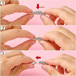 Застежки для ожерелий из матовой нержавеющей стали 304&nbsp;LS-STAS-I013-4mm-A