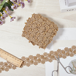 5 ярд полиэстеровой и АБС-пластиковой искусственной жемчужной кружевной ленты&nbsp;OCOR-GF0004-92B