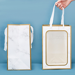 Прямоугольные бумажные пакеты&nbsp;LS-CARB-WH00012-02B