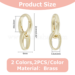 4 шт. 2-х цветные латунные кольца для пружинных затворов&nbsp;FIND-GO0001-39